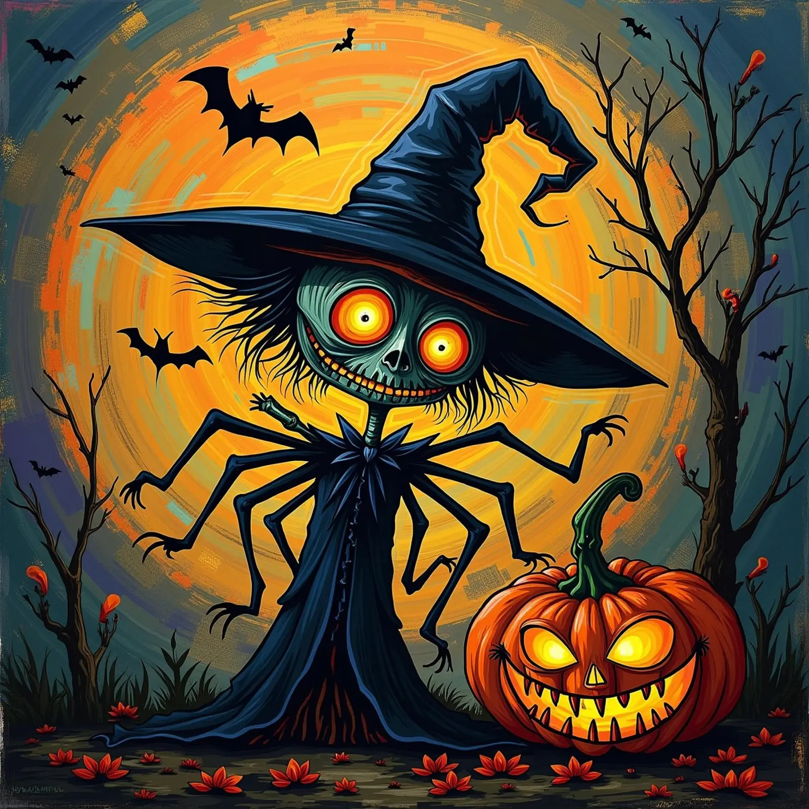 Halloween_8 tela con Cornice a cassetta da Fantasie & Mystikwelten by LK