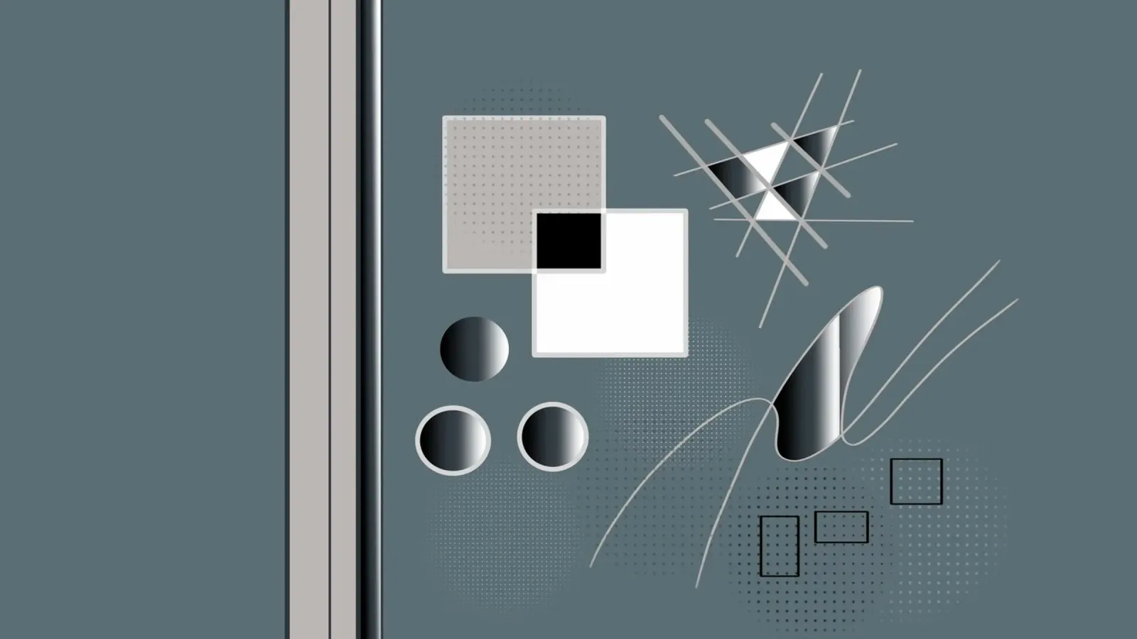 Illustrazione elegante con elementi 3D poster da BenCoStyle