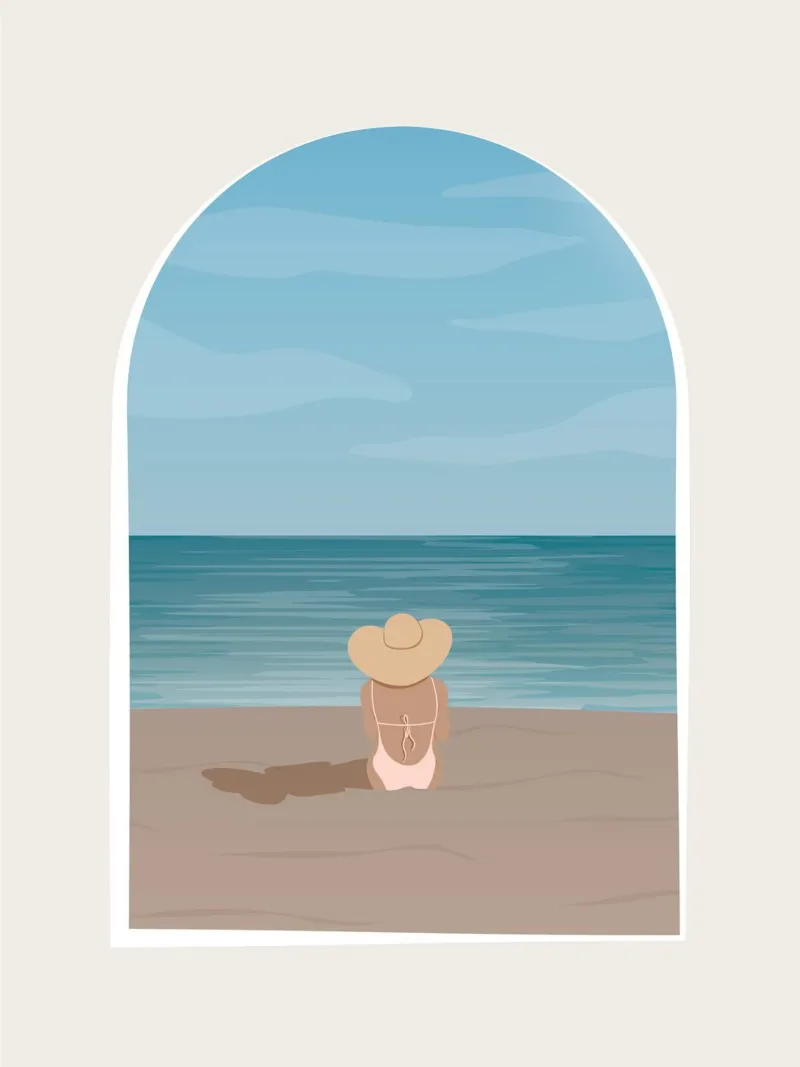A look at the sea poster with aluminum frame by Studio Luana