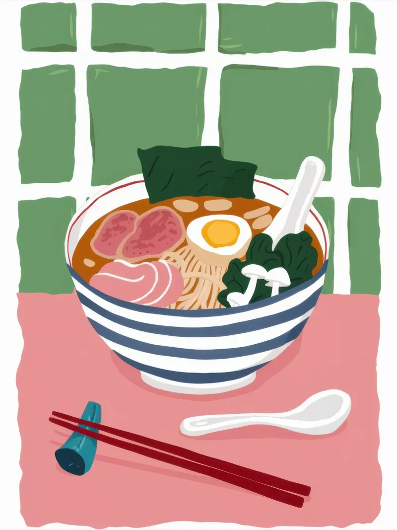 Delizia in tazza di ramen tela con Cornice a cassetta da Frame Aura