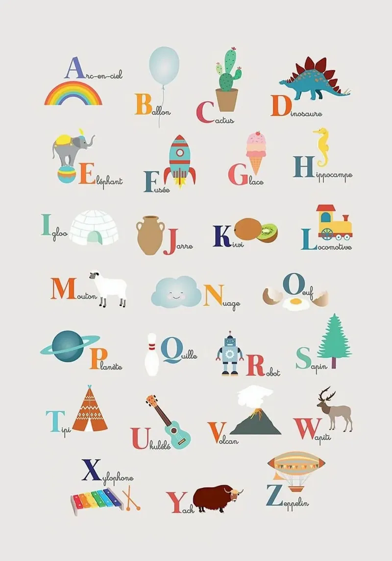 nature symbol alphabet canvas met Baklijst van willife