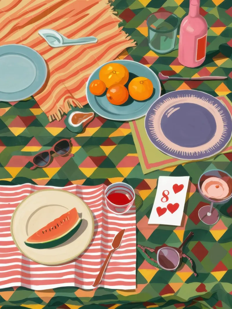 Pastorales Picknick in Perfektion Poster von Frame Aura