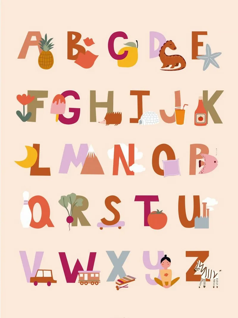 things symbolism alphabet poster da willife