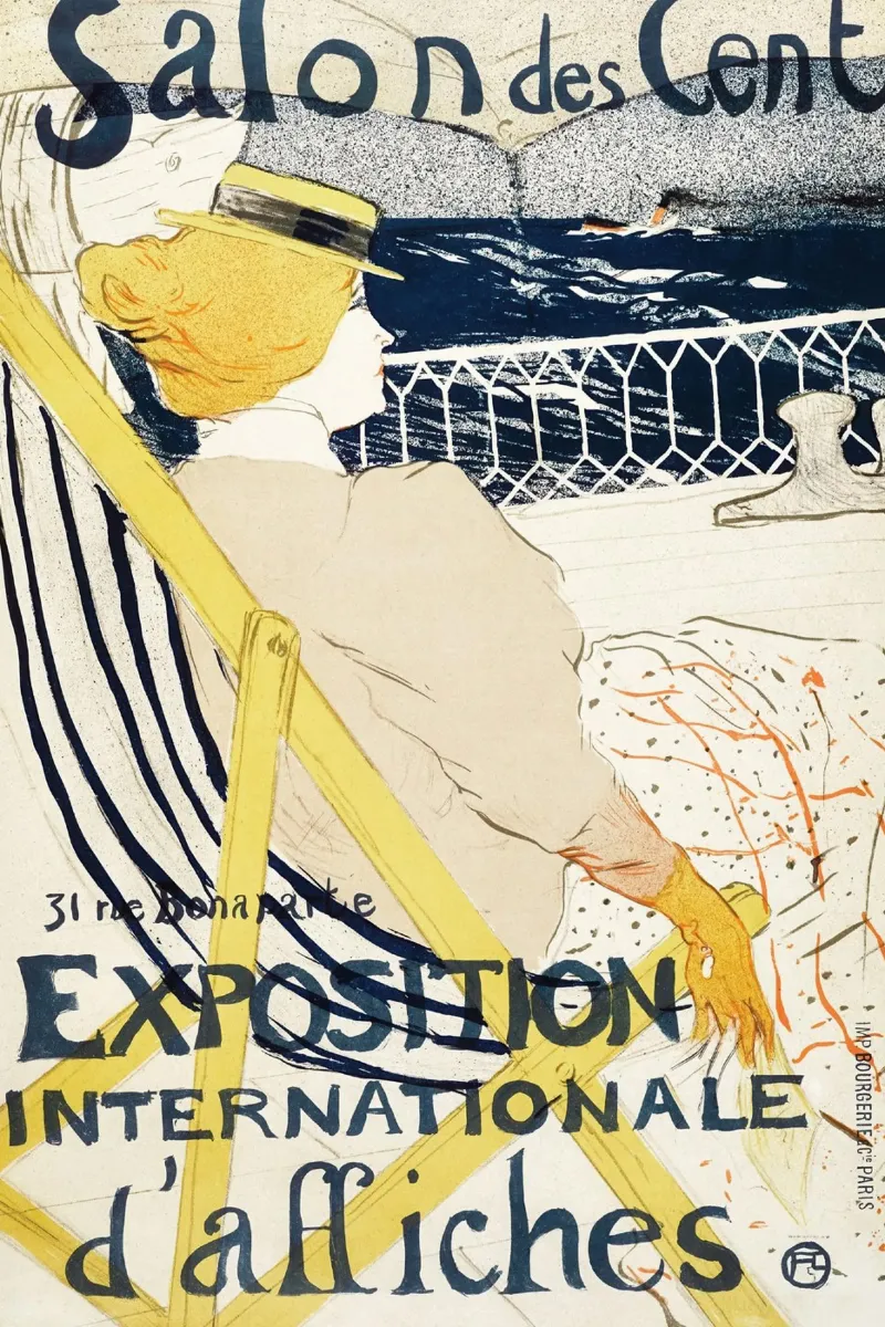 Toulouse-Lautrec - Salon des Cent Leinwand mit Schattenfugenrahmen von Retrorise