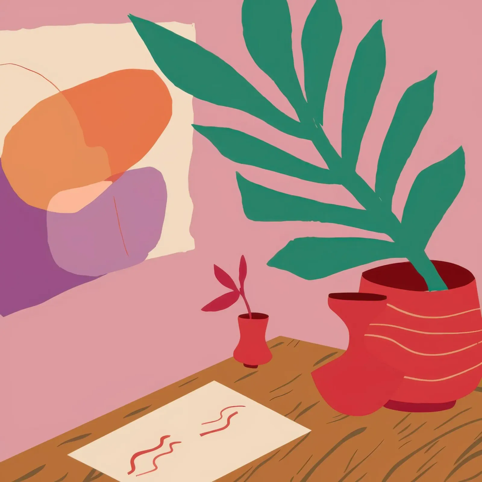 Scrivania creativa Immobile poster con telaio in legno da Enter Bloom