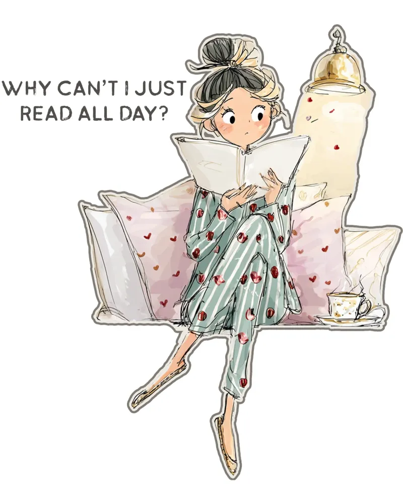 "Why can't I just read all day? plexiglass da Hola Bella