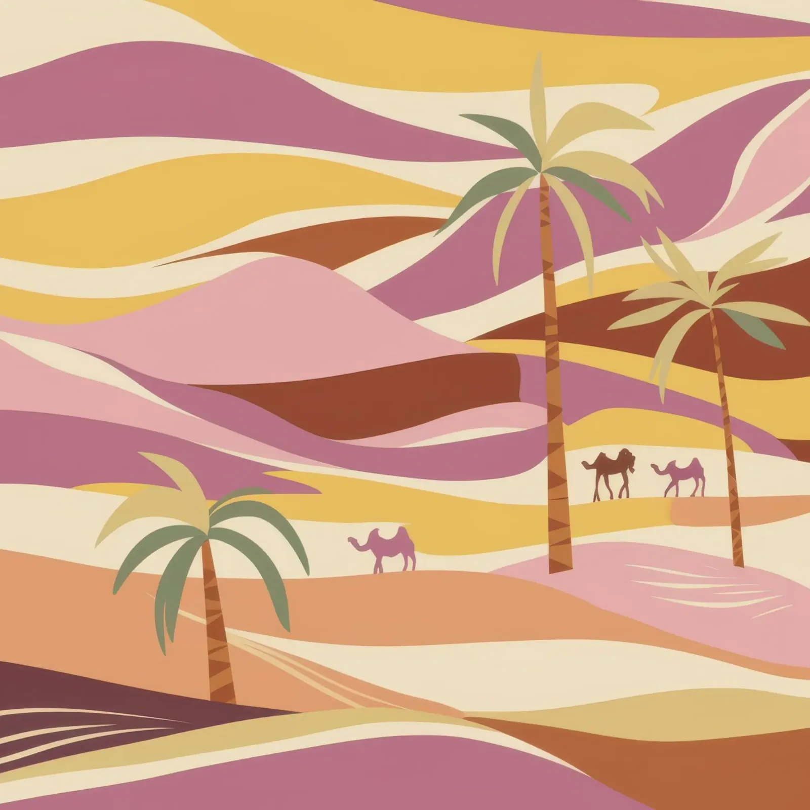 Pastel Desert Mirage canvas with Floater frame by Frame Aura