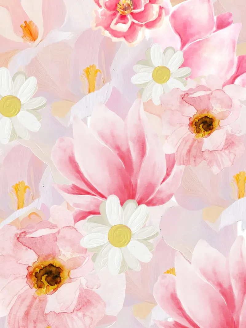 Poster floreale botanico, arte floreale da parete, fiore astratto poster da Little Lila