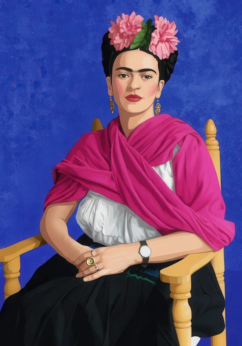Frida Kahlo A Woman of Her Own tela con Cornice a cassetta da Attaboy Dsgn