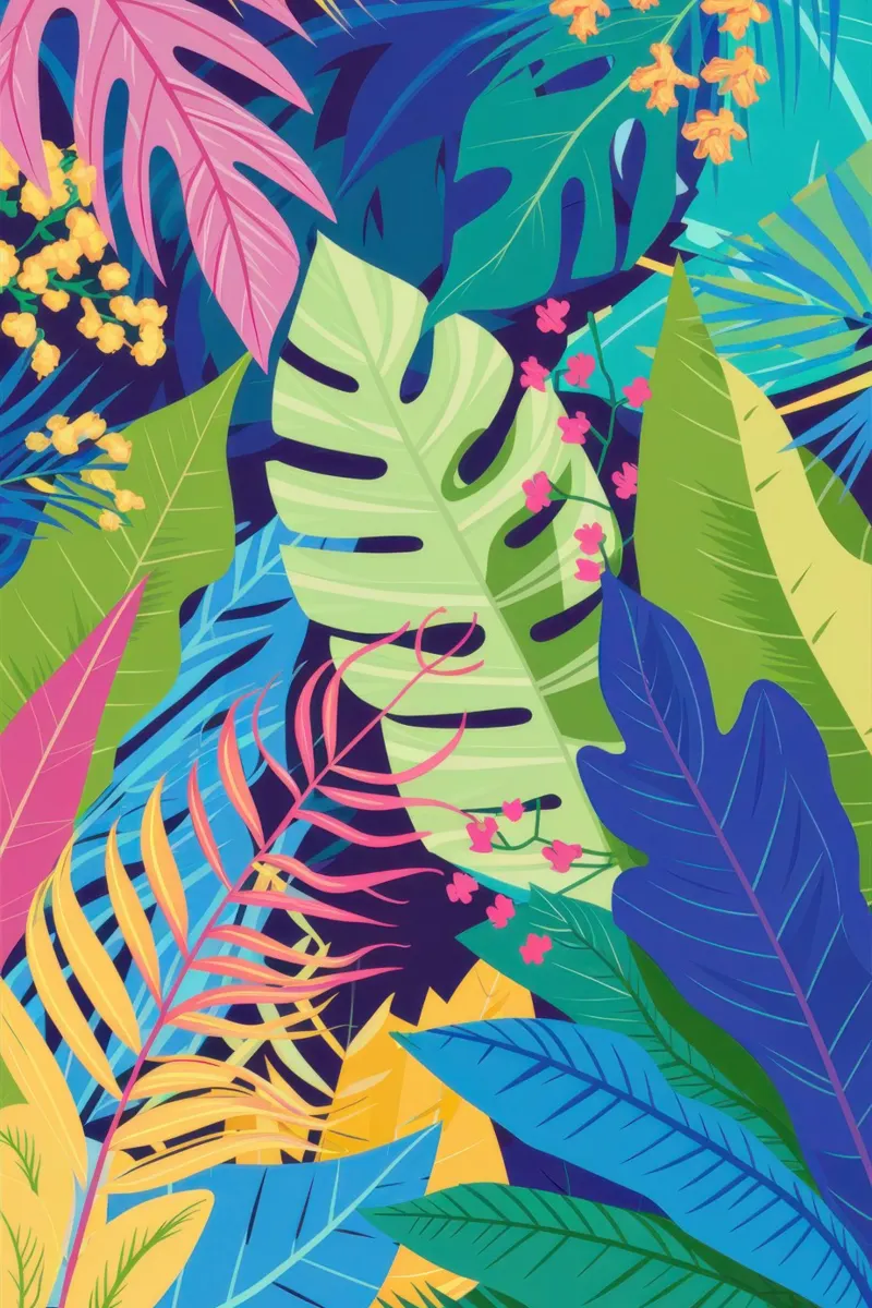 Tettoia Cool Tropic poster con telaio in plastica da Orchid Patina