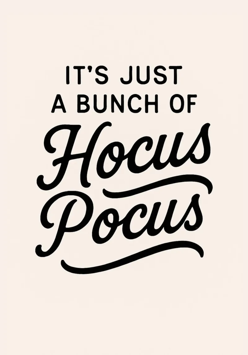 Poster con citazione di "Hocus Pocus", arte divertente di Halloween poster da vintagepod
