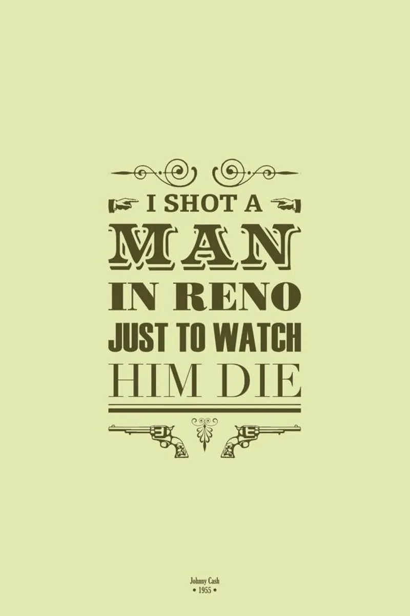 I Shot a Man in Reno pellicola backlit da Rahma Projekt