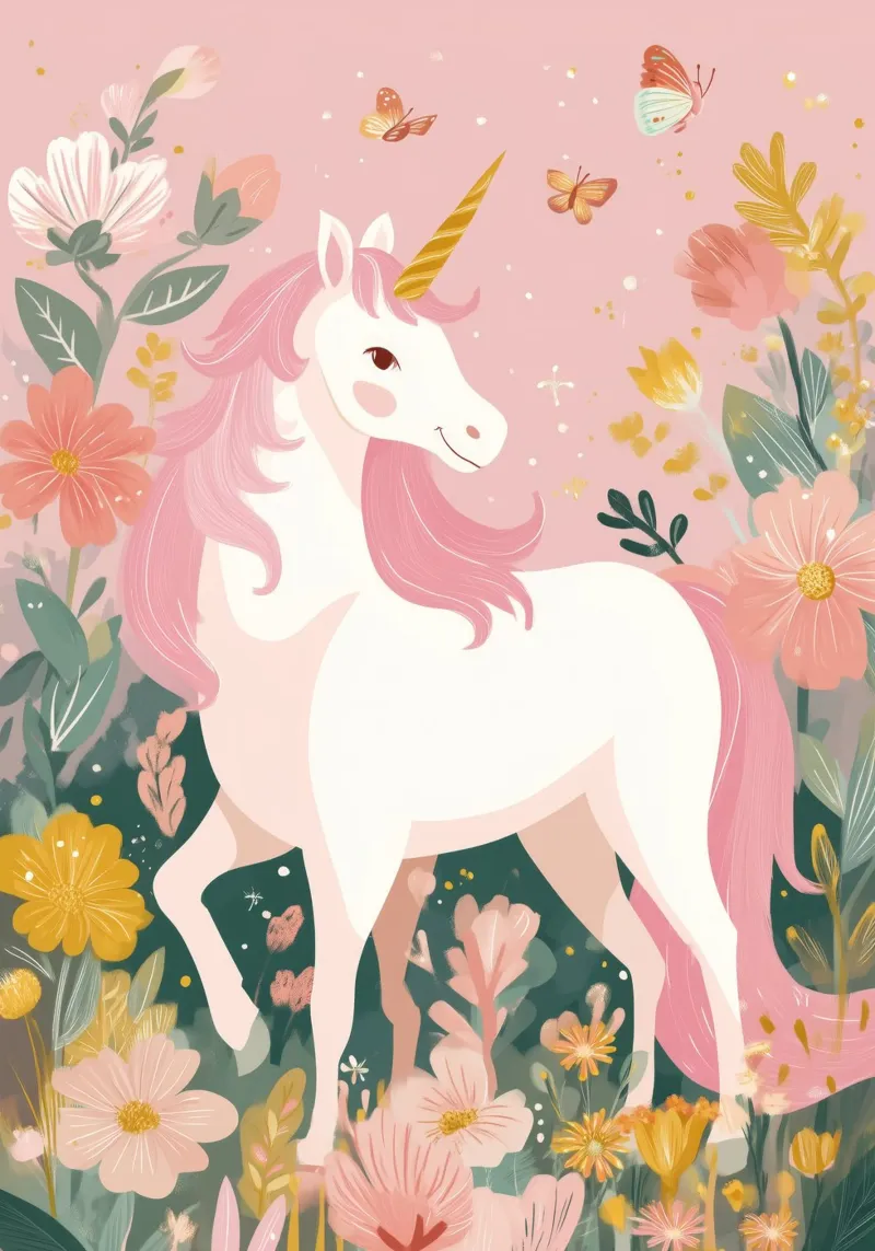 Magic Unicorn 2 tela con Cornice a cassetta da Kiara