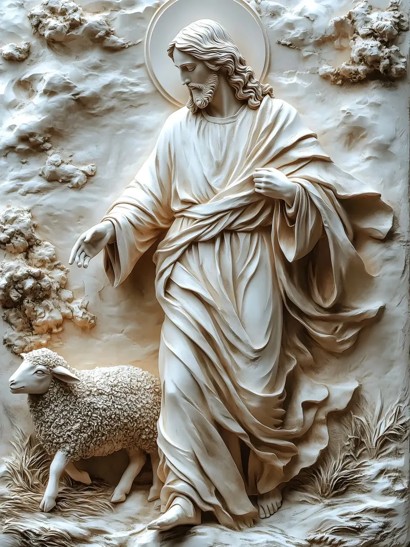 Gesù Cristo tela con Cornice a cassetta da Stellar Creative
