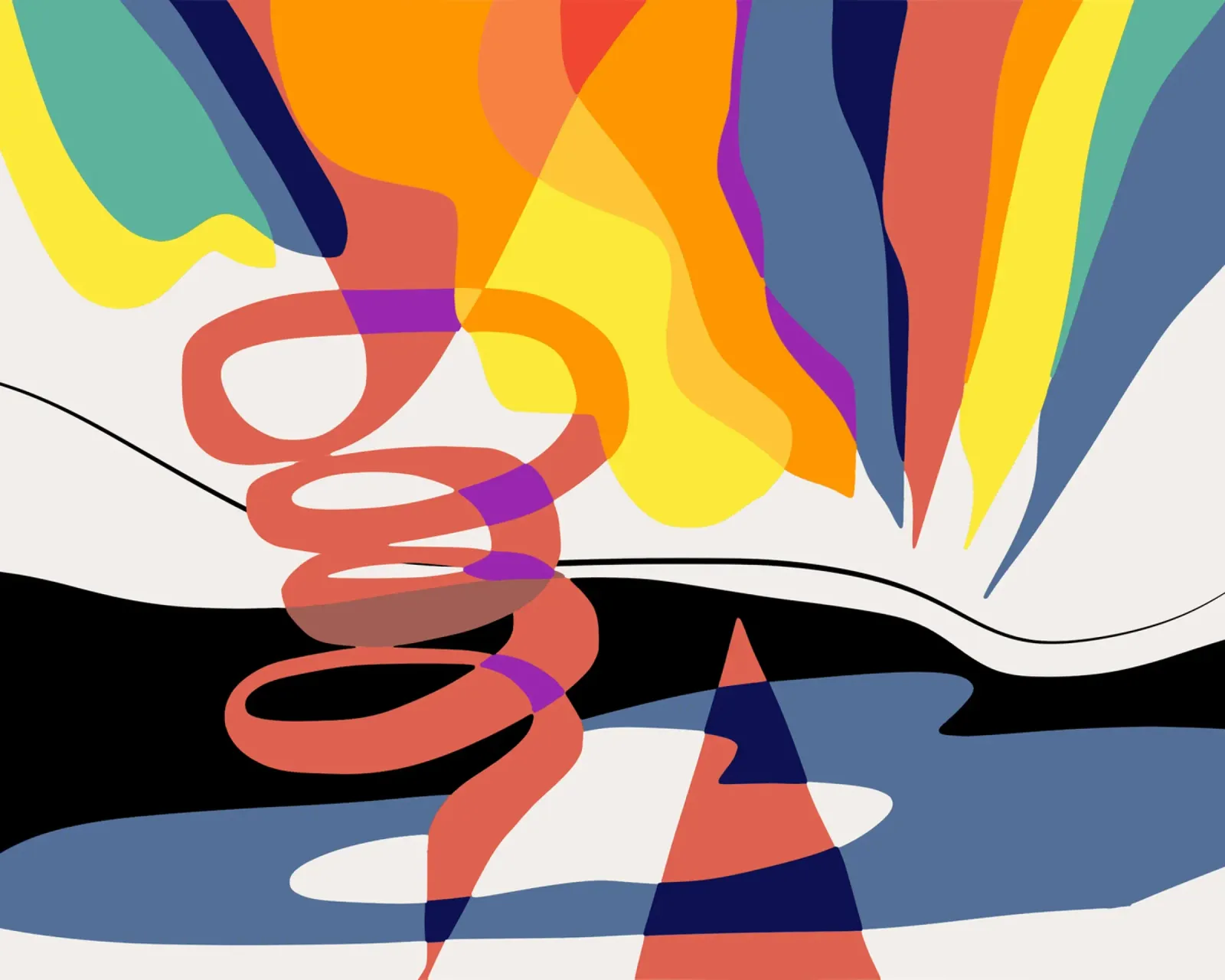 Scienza abstract 02 poster con telaio in legno da Little Dean