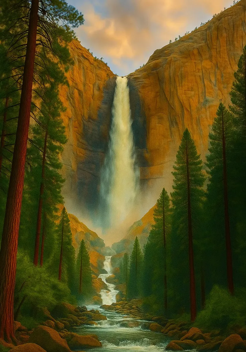 cascata natura panorama poster da chinerei