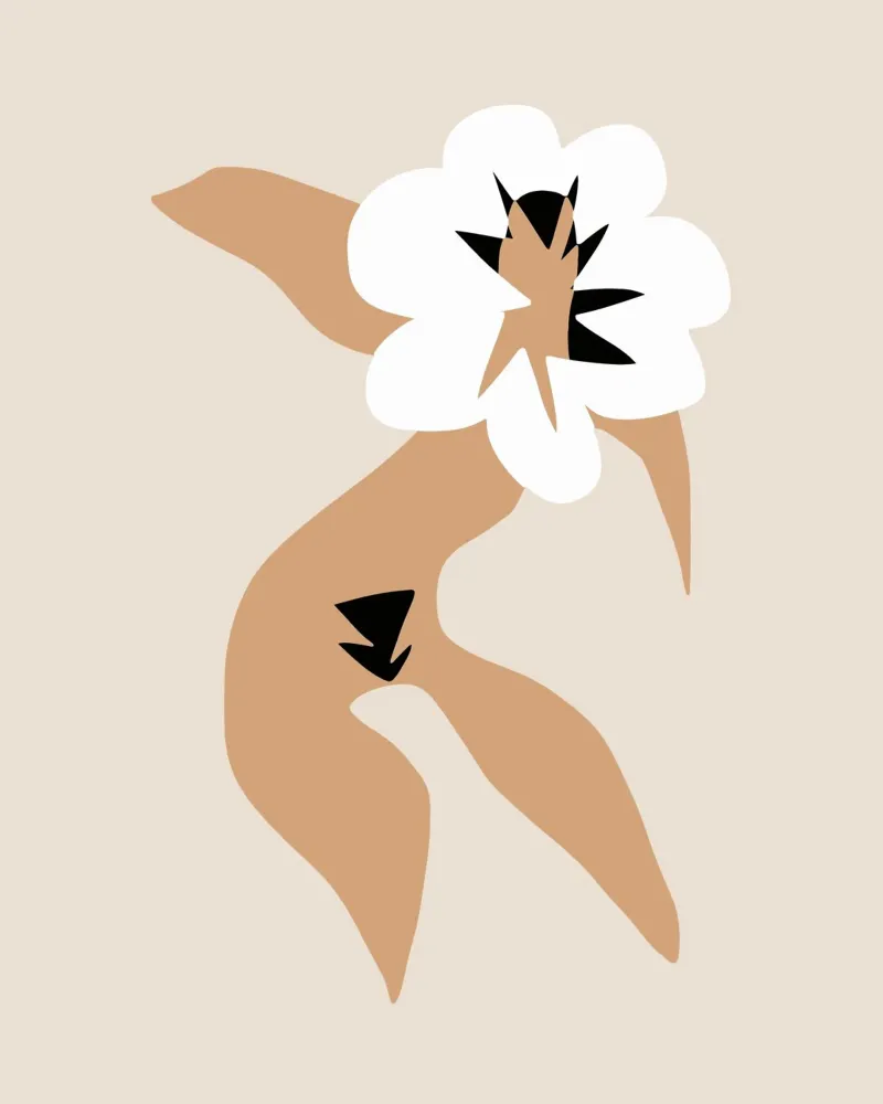 Bloem model 02 canvas met Baklijst van Little Dean