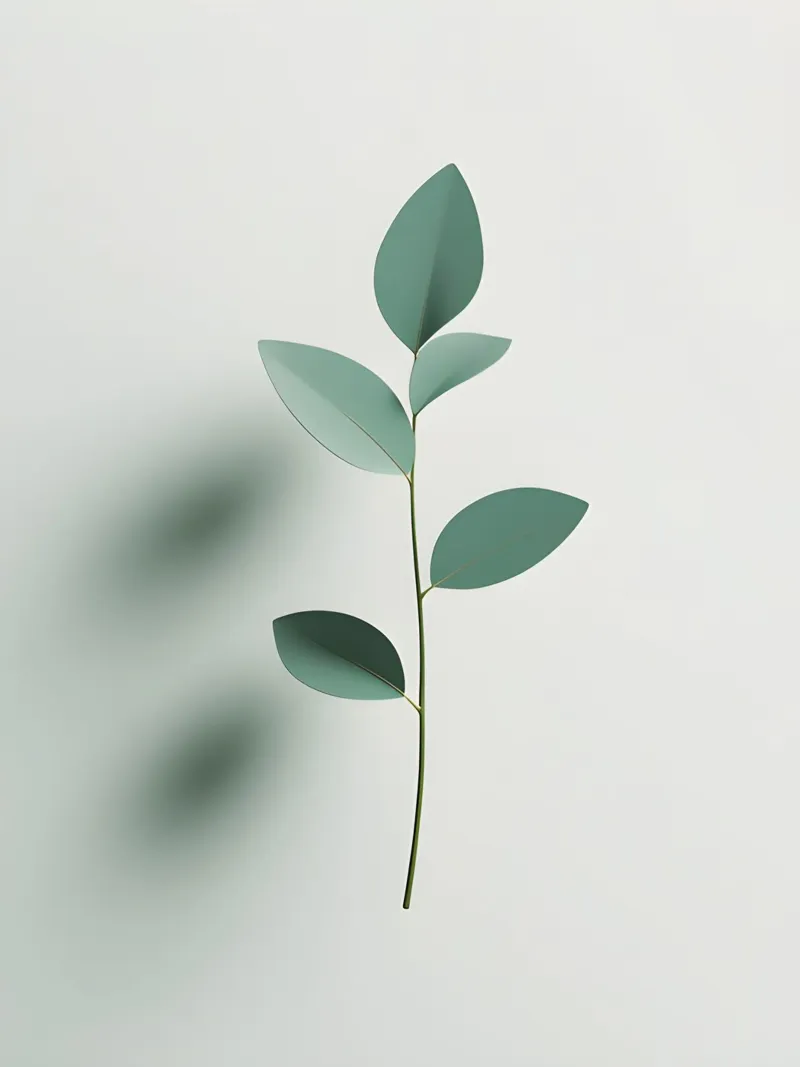 Eucalyptusblad canvas met Baklijst van The Green Room