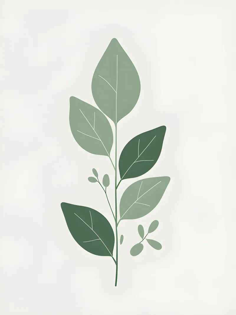 Foglie di eucalipto poster con telaio in plastica da The Green Room