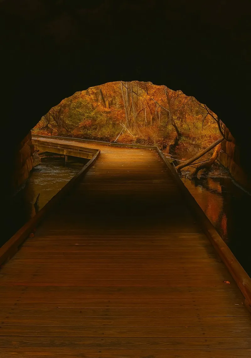 molo lungo sul fiume vista fotografia tela con Cornice a cassetta da landtengs