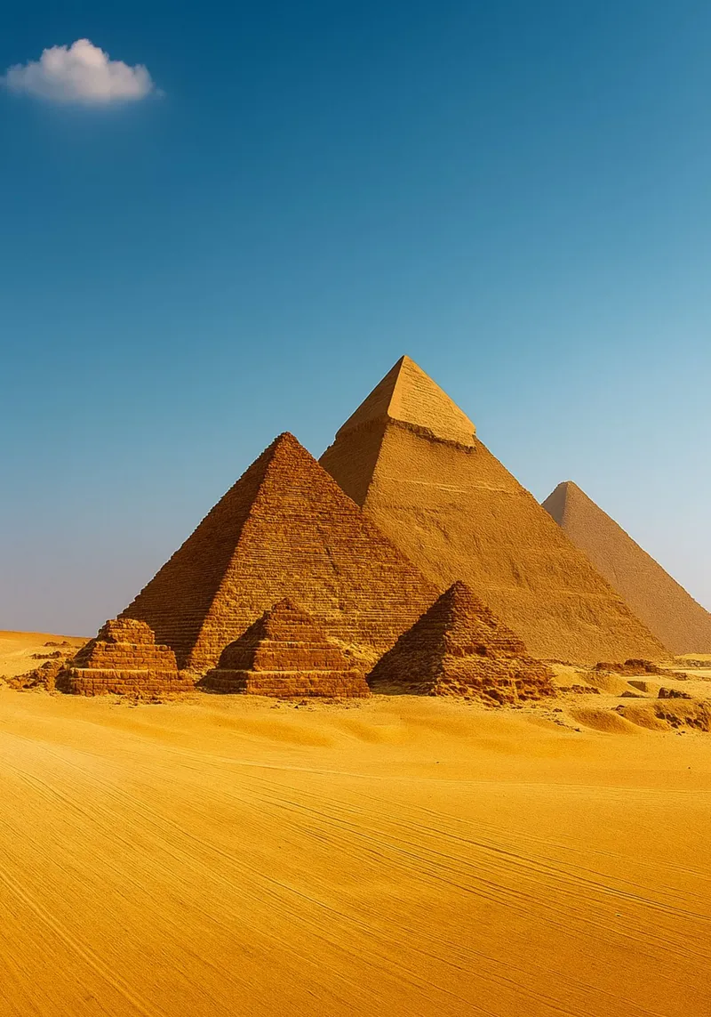 pyramides en Egypte vue photographie poster avec cadre en plastique de landtengs