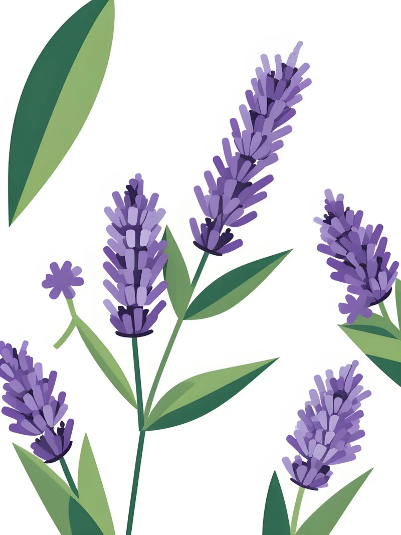 Stelo di lavanda tela con Cornice a cassetta da The Green Room