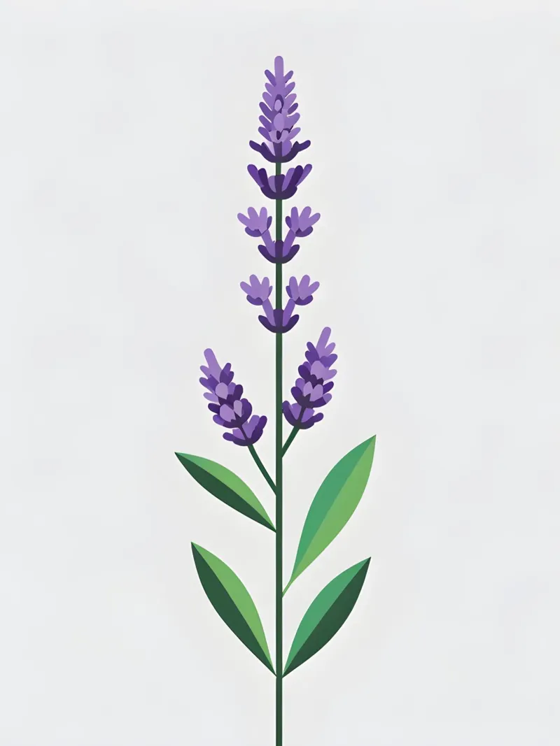 Stelo di lavanda tela con Cornice a cassetta da The Green Room