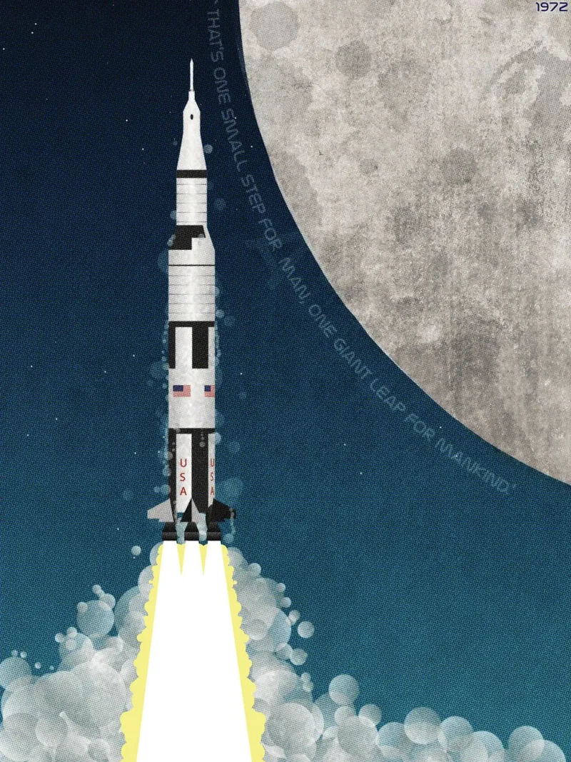 Missione missilistica Apollo sulla Luna tela con Cornice a cassetta da Thomas