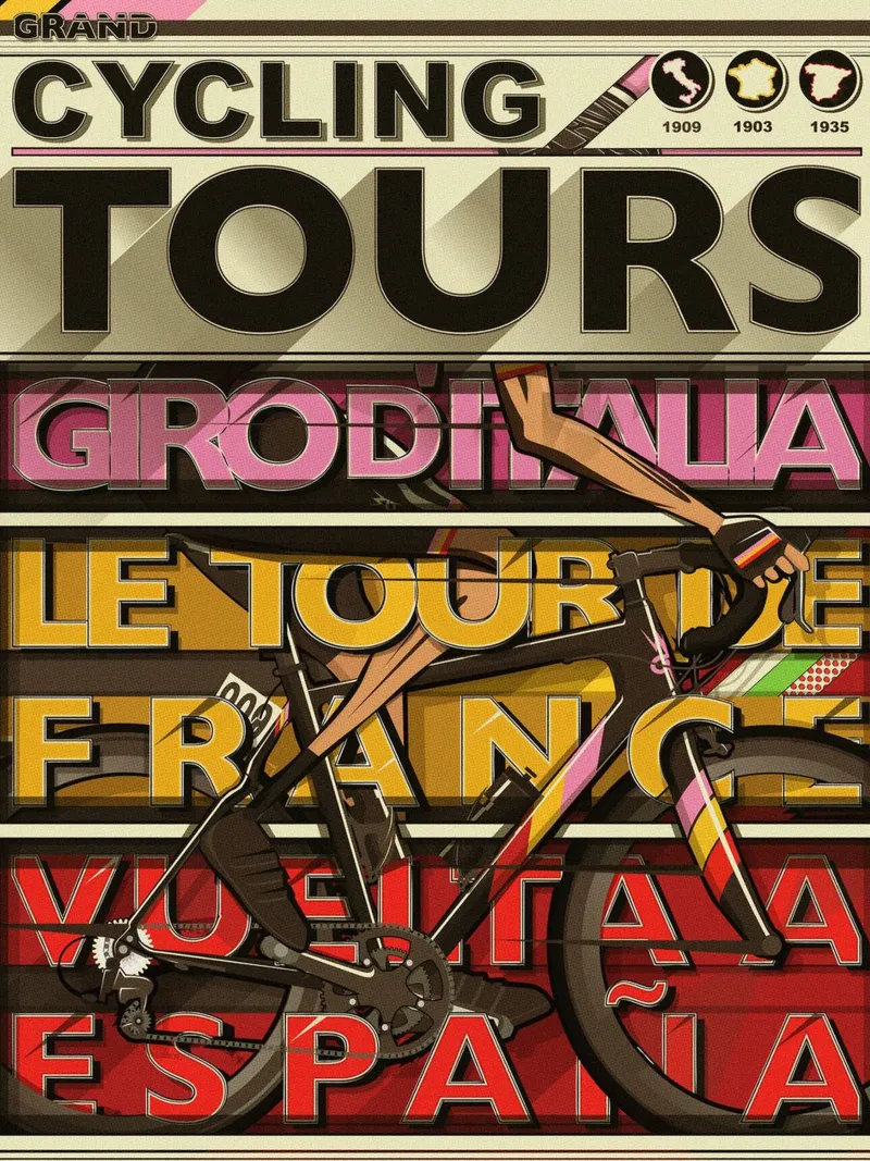 I Grandi Giri in bicicletta poster da Thomas