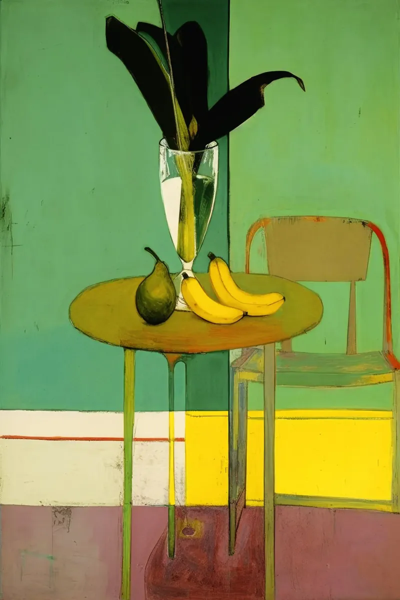 Fruits On Table poster con telaio in alluminio da treechild