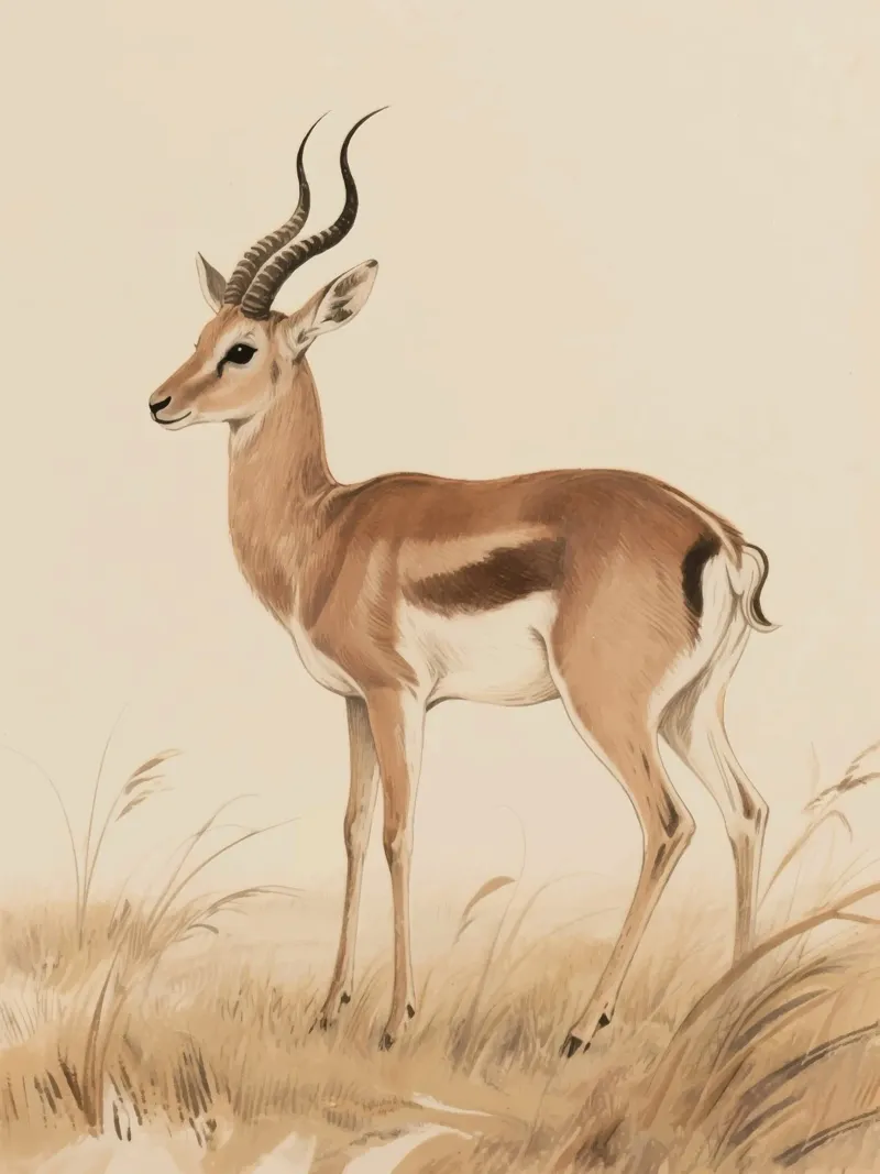 Antilope poster con telaio in legno da knowledge