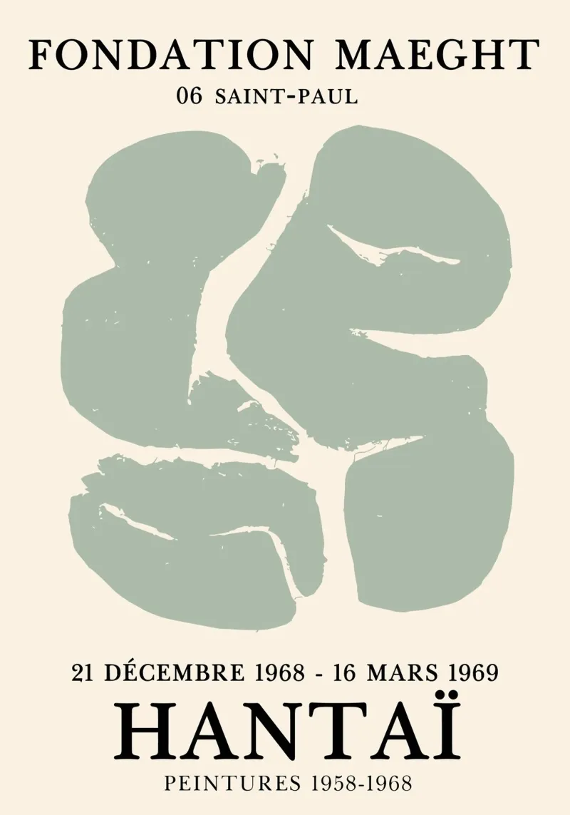Matise Poster Hantai Groen canvas met Baklijst van Lonnieprints