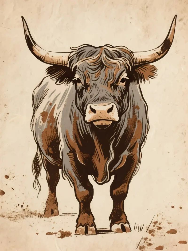 Toro tela con Cornice a cassetta da knowledge