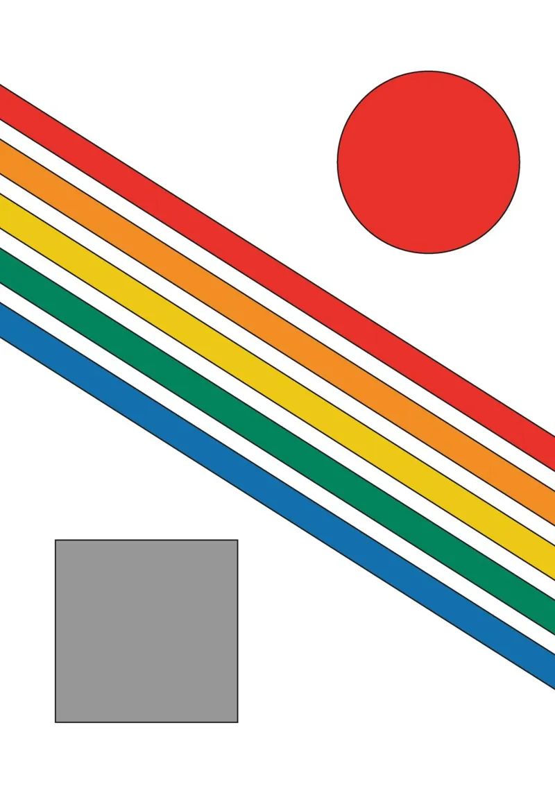 Striscia di linea Bauhaus poster con telaio in plastica da galihstudio
