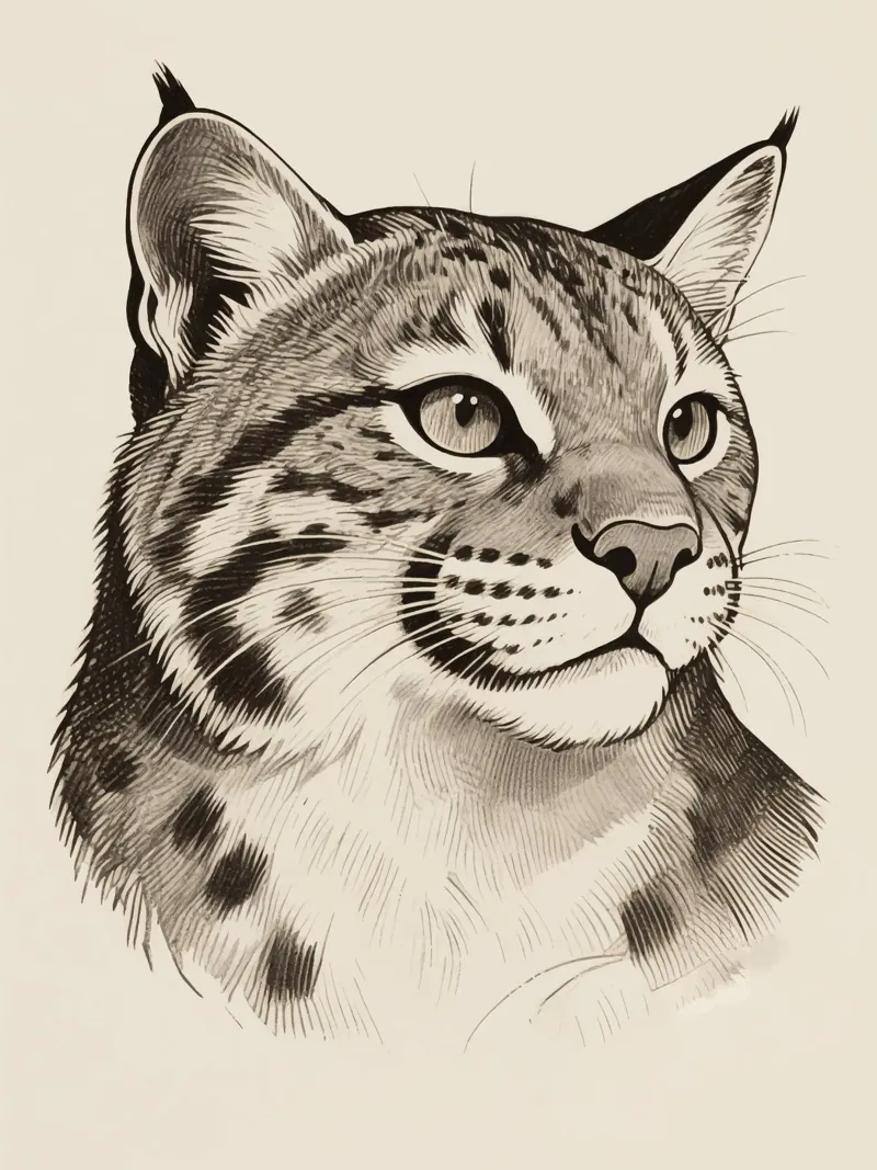 Bobcat poster con telaio in plastica da knowledge