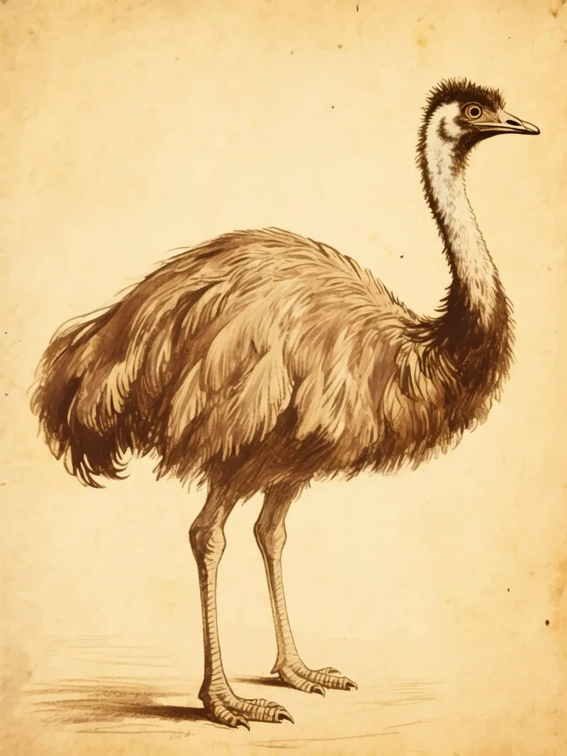 Uccello Emu poster con telaio in plastica da knowledge