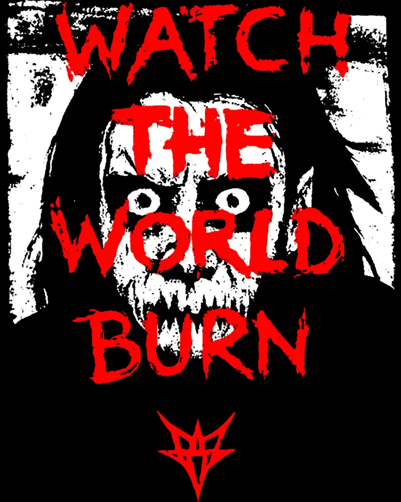 Watch The World Burn Falling In Reverse Leinwand mit Schattenfugenrahmen von mannys_artt