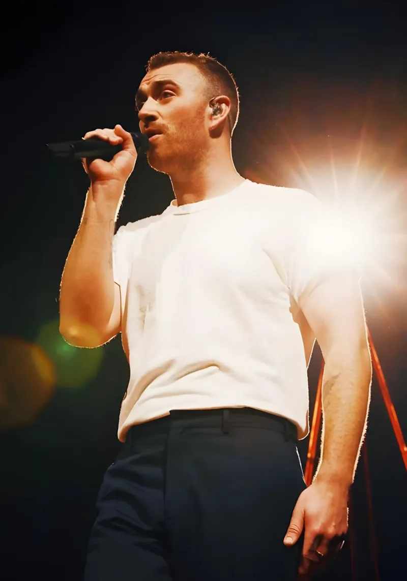 Sam Smith poster con telaio in legno da Low poly art