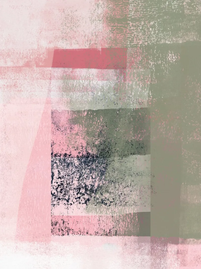 Surfaces 2 | Abstract in Sage Green and Pink alluminio dibond da sabidussi