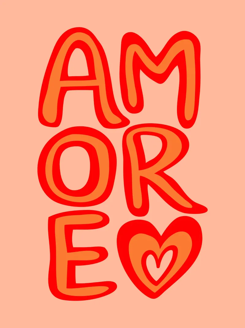 AMORE tela con Cornice a cassetta da dericktype