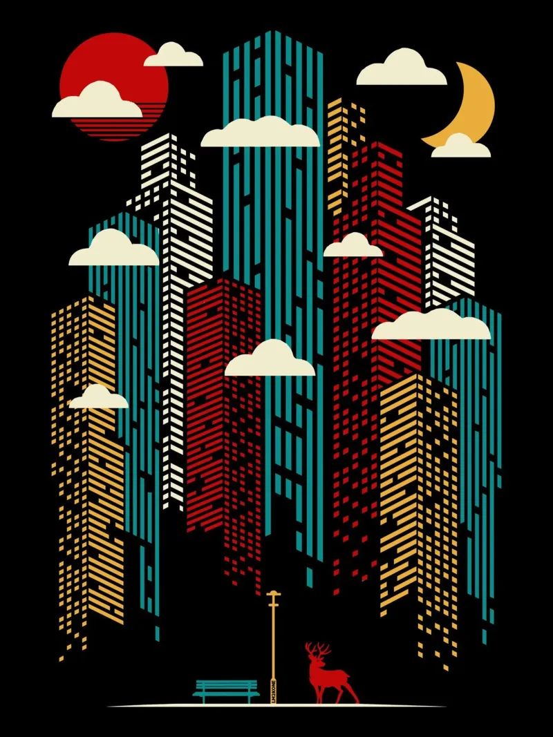 Moderno Urbano Retrò poster con telaio in alluminio da LM2KONE
