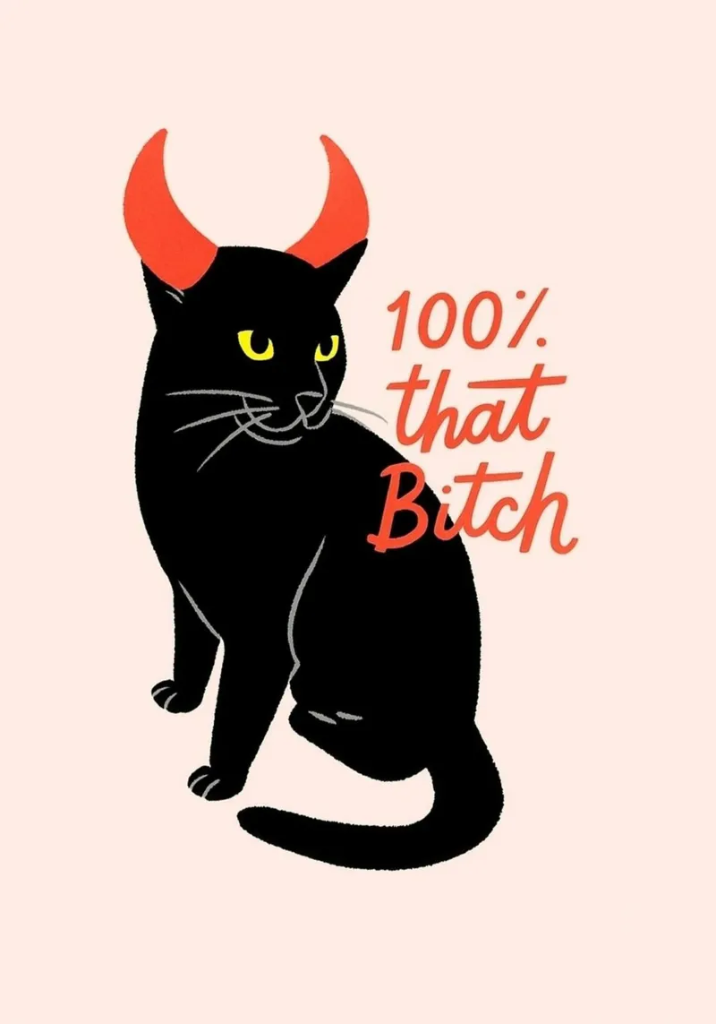 100% Quella puttana, poster di Devil Cat poster da vintagepod