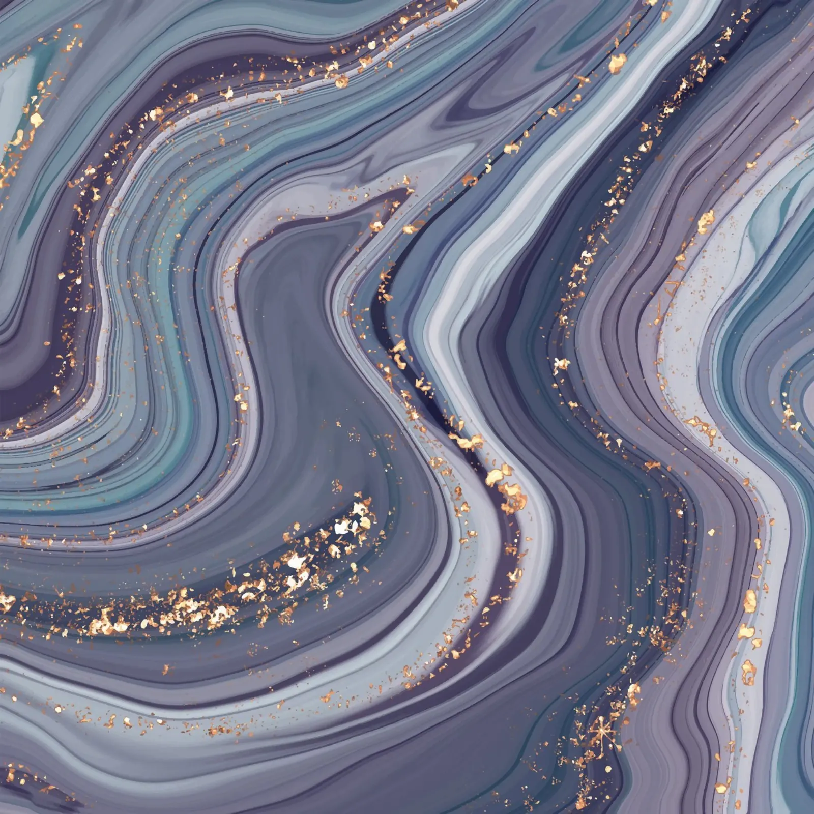Wavy Abstract poster con telaio in legno da Vivi Nicolin