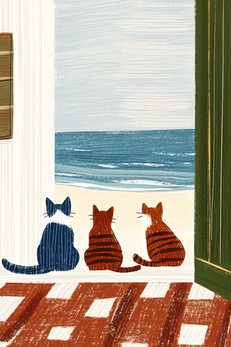 Sulla soglia della spiaggia poster da Curious Canvas