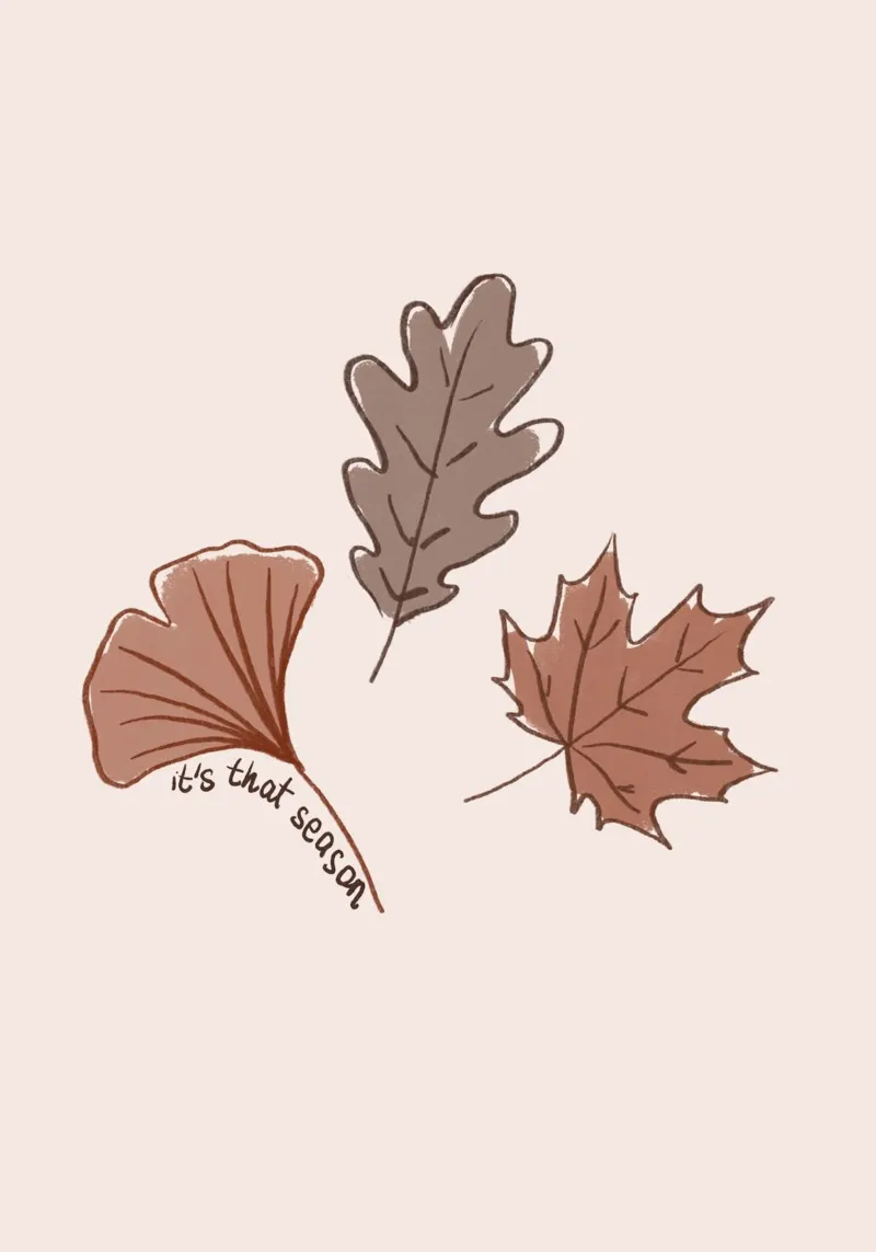 È quella stagione Foglie d'autunno Arte da parete tela con Cornice a cassetta da vintagepod