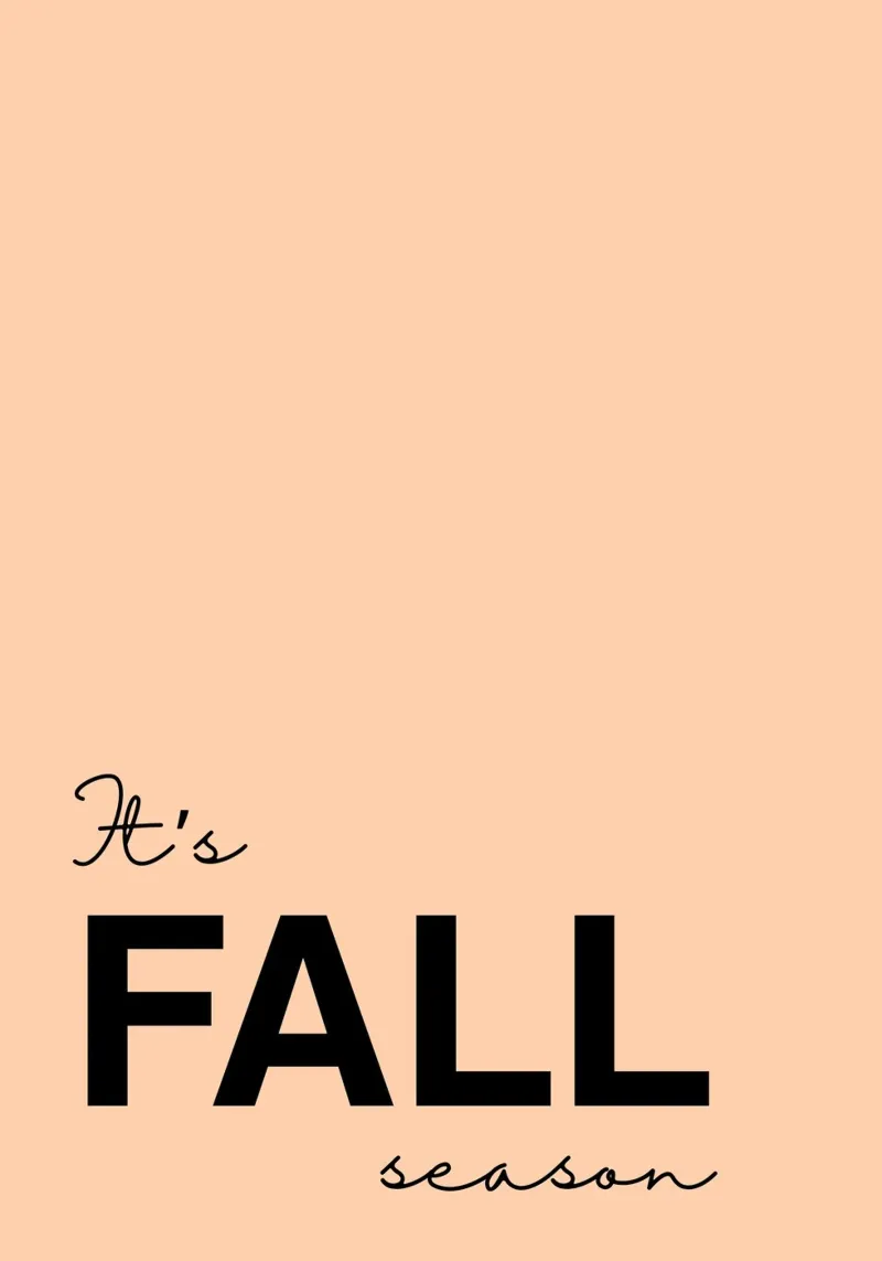 It's Fall Season Minimalistisches Zitat Wandkunst Leinwand mit Schattenfugenrahmen von vintagepod