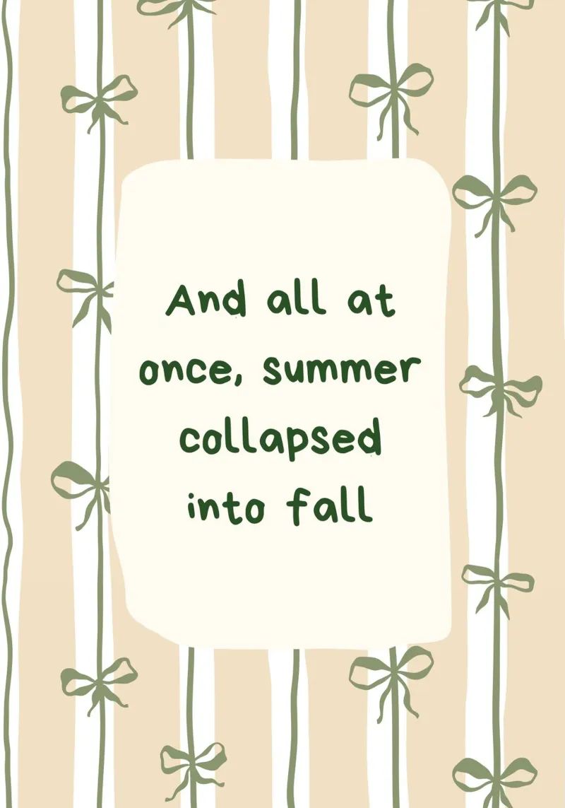 Summer Collapsed Into Fall Bows Aesthetic Print canvas with Floater frame by vintagepod