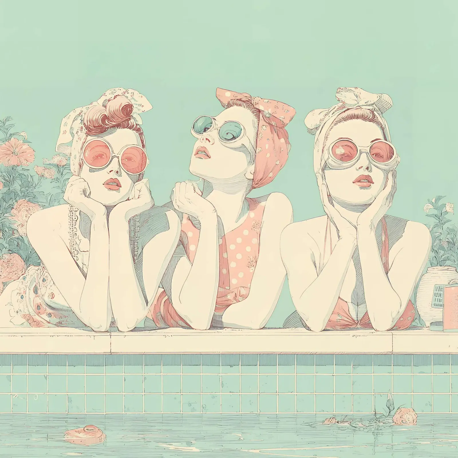 Piscina anni '50 poster da Rita