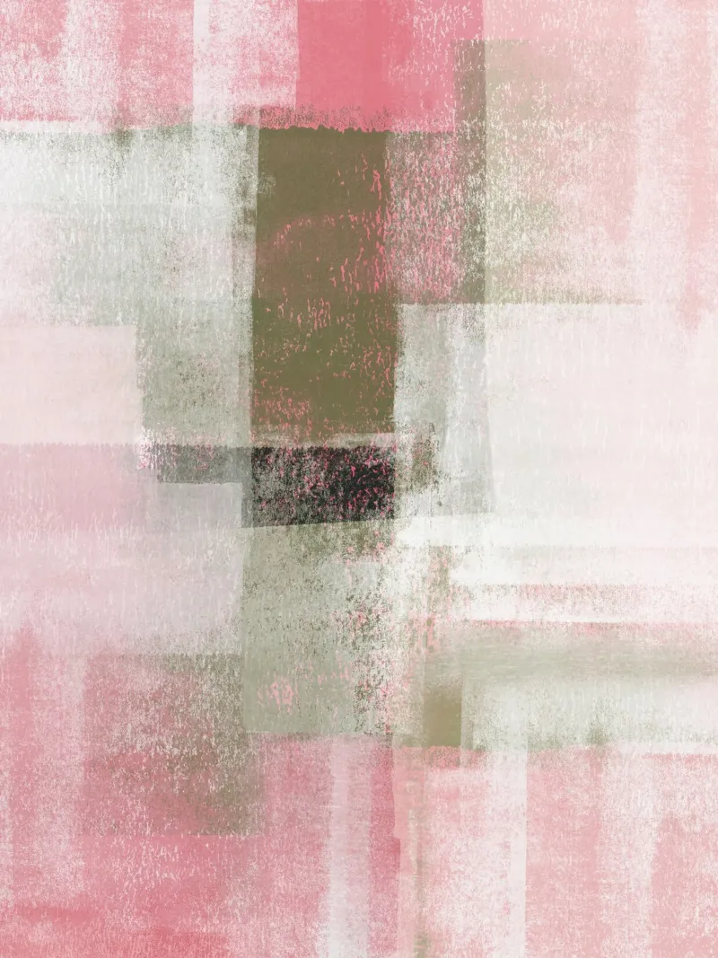 Surfaces 9A | Abstract in Sage Green & Deep Pink hahnemühle van sabidussi