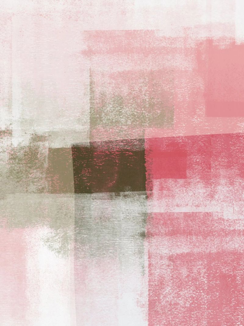 Surfaces 9B | Abstract in Sage Green & Deep Pink poster da sabidussi